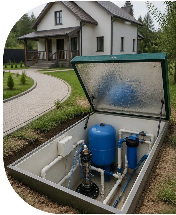 Автономное водоснабжение дома в Щекине от 154380 р. | АПаруса-Екн